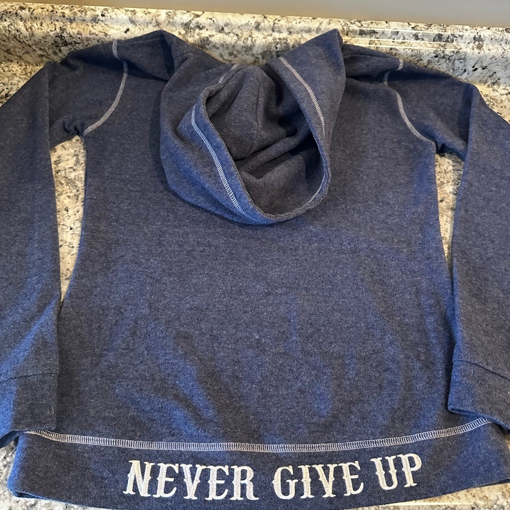 Cowgirl tuff never give up hoodie small